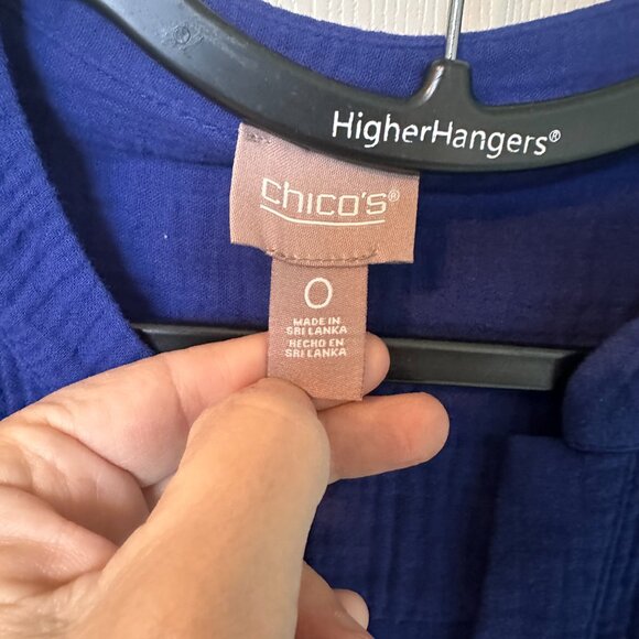 D-7 Chico's Navy Blue dress Sz 0 - Picture 6 of 7